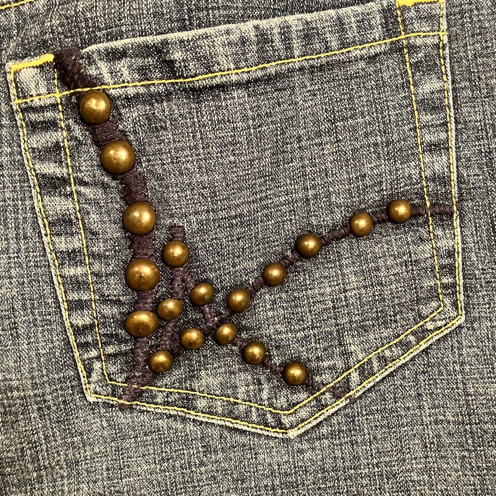Women’s Denim Skirt with Brass Stud Detail